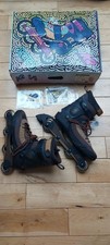 K2 Z-SE EURO BROWN VINTAGE IN LINE SKATES UK Size 12 WORN ONCE WITH BOX AND TAGS