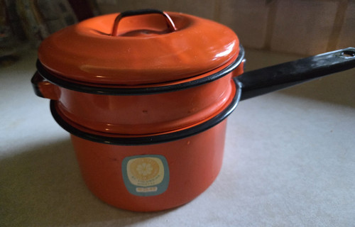 Vtg columbian enamel orange - vtg,