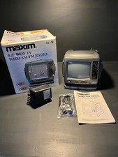 Maxim 5.5" TV AM/FM Radio Model MX11-06 Retro Gaming TESTED & WORKING Boxed
