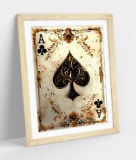 ORNATE ACE OF SPADES POKER ART