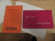 2 excellent vintage alex martin fishing tackle catalogues rods reels etc