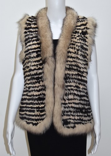 Italian lapin fur gilet - gilet, size