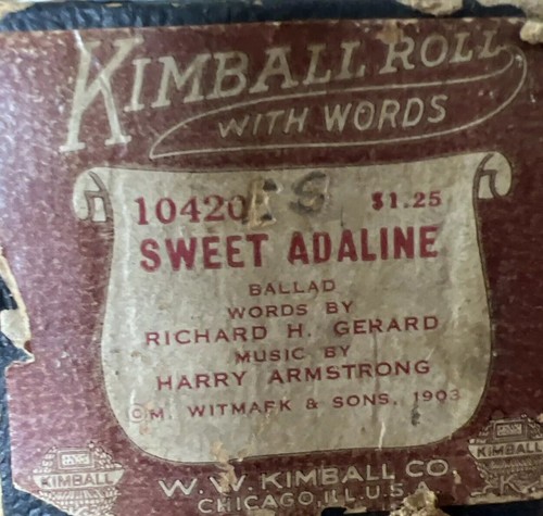 Kimball player piano roll - player,