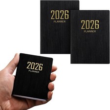 1/2Pcs Small Pocket Diary 2026 Week to View A7 Daily Weekly Planner 2026