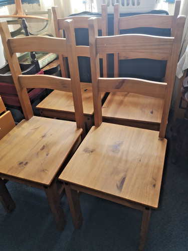Set four pine solid seat - of,