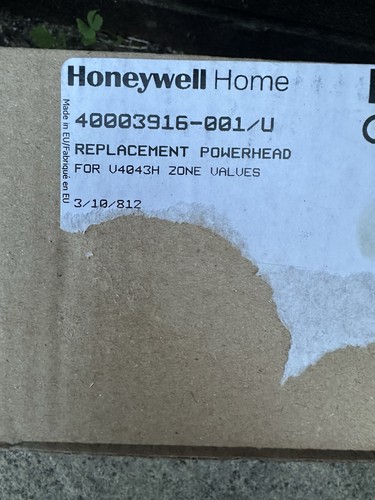 Honeywell zone valve
