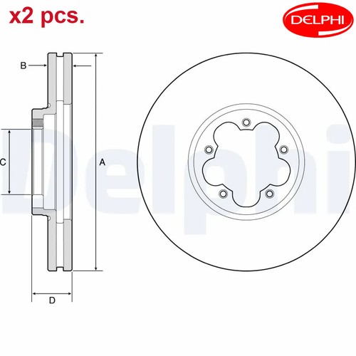 Front brake disc fits - brake, ford