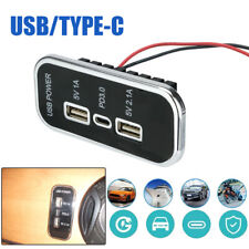 1X Vehicle Parts 3 Ports USB