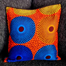 ORANGE BLUE African Print