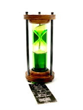 Sand timer green liquid - sand,