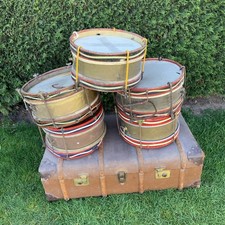 Vintage antique old brass drum - vintage,