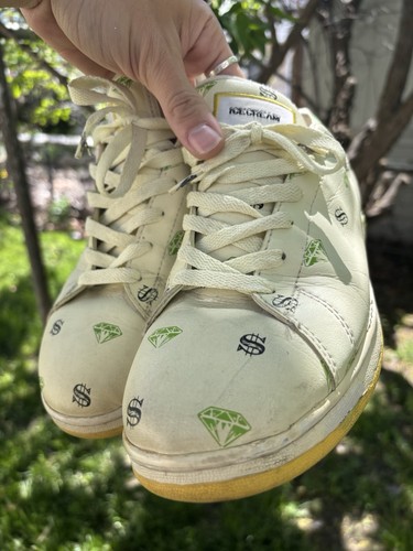 Ice cream footwear - cream, green