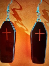 Coffin Earrings 3d Dangle Earrings Halloween Earrings