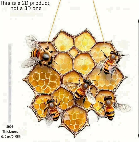 Busy bees honeycomb - bees, on