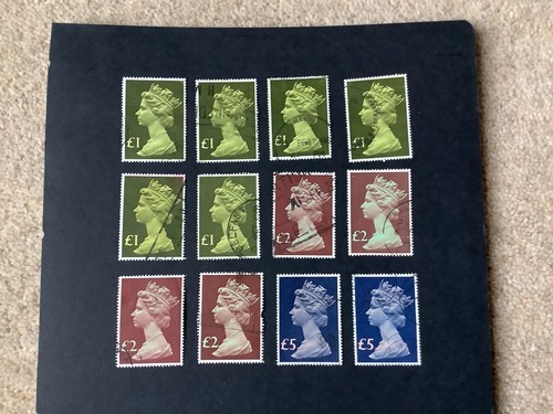 High value machin stamps qeii - high,