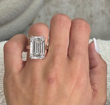 9Ct Huge Emerald Cut Lab-Grown