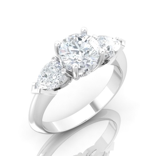50ct round cut diamond three - round,