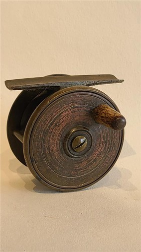 Vintage brass fishing reel 1 - brass, 2.1