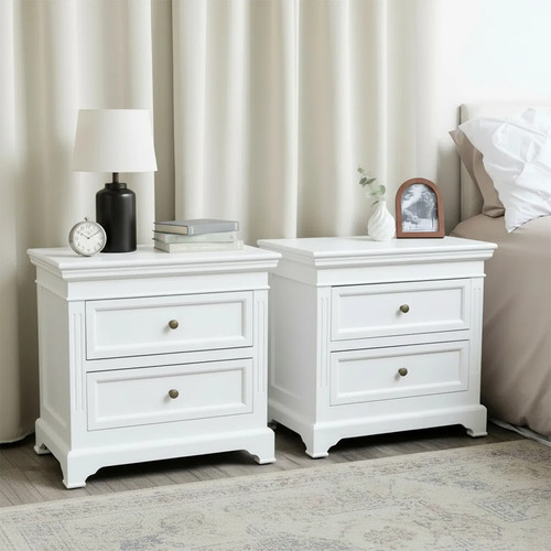 Pair large white - of, drawer