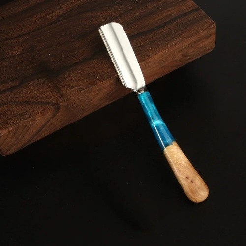 Wood resin beard shavette - resin,