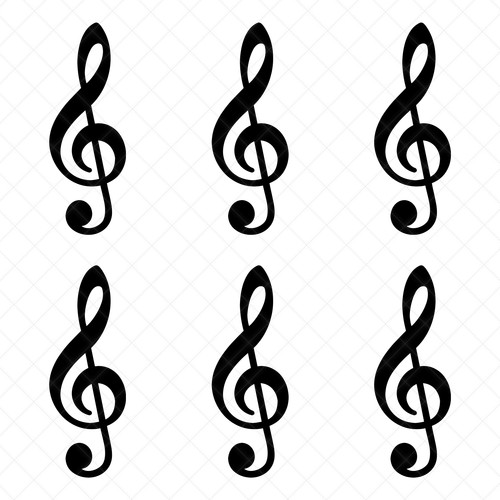 Set treble icon vinyl - of,