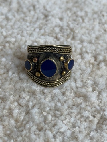Afghan stone band ring ethnic - afghan,