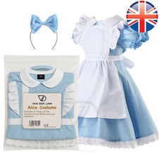 VDL Van Der Linn Adult Alice In Wonderland Costume Book Day 7 Sizes Fancy Dress