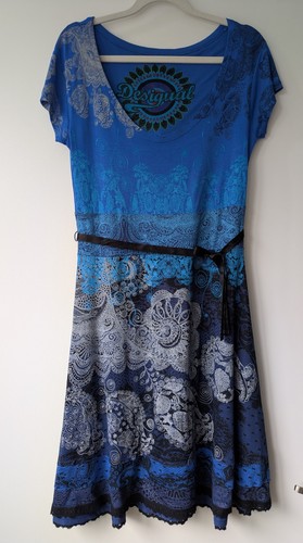Desigual abstract print blue - desigual,