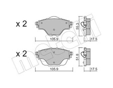 22-0988-0 BRAKE PAD SET, DISC BRAKE CITROËN C4 GRAND PICASSO II 1.6 THP 155