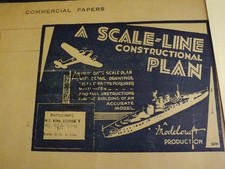 Old Modelcraft Scale Line Construct Ship Plans MS King George V & MS Nelson