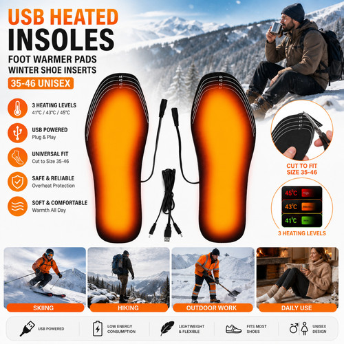 Usb heated insoles - heated,