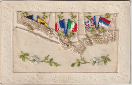 Silk postcard showing - postcard,