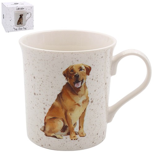 Golden labrador mug fine china - golden,