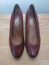 'NEW' Ladies Van Dal Dark Brown Court Shoes Size 7E 'Carnbee'