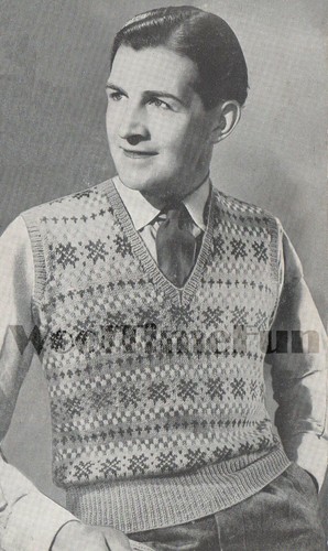 Knitting pattern vintage 1940s - vintage,