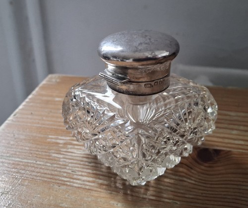 Silver topped glass desk - silver,