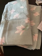 LAURA ASHLEY Magnolia Grove Duck Egg 88"x90"