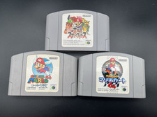 Nintendo 64 Games lot of 3 Super Mario & Mario Kart & Super Smash Bros set N64
