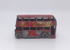 Vintage Matchbox Series Lesney London Double Decker Bus #5 Play Worn Red