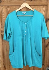 SIZE 16 WOMENS COTTON TRADERS TUNIC WITH DEEP POCKETS. 14/16 COTTON TOP