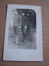Military RP Postcard 3 Soldiers in Uniform WW1