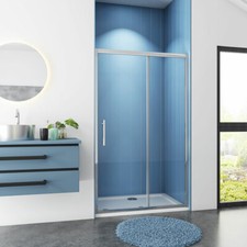 Aica Shower Enclosure Walk In 1900mm Height Sliding Door Cubicle 8mm NANO Glass