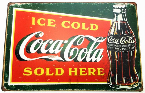 Coca cola metal tin signs - (2),
