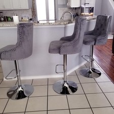 Extra Large Velvet Bar Stool