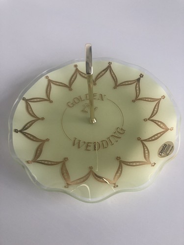 Vintage glass golden wedding - vintage,