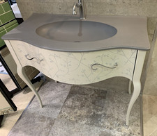 Fiora 1000mm Vivaldi grey / cream vanity unit & basin - ex-display collect York