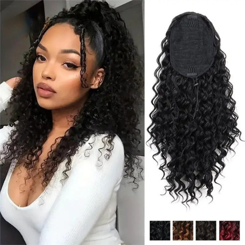Synthetic kinky curly ponytail - synthetic,