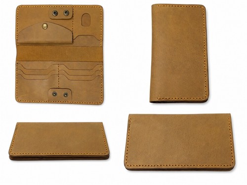 Leather handmade wallet - handmade,
