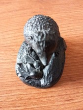 Deep Mined Coal Hedgehog Figurine Ornament 6.5cm X 5.5cm X 5.5cm