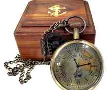 Vintage Brass Titanic Ship Pocket Watch With Box Nautical Gift For Occasion